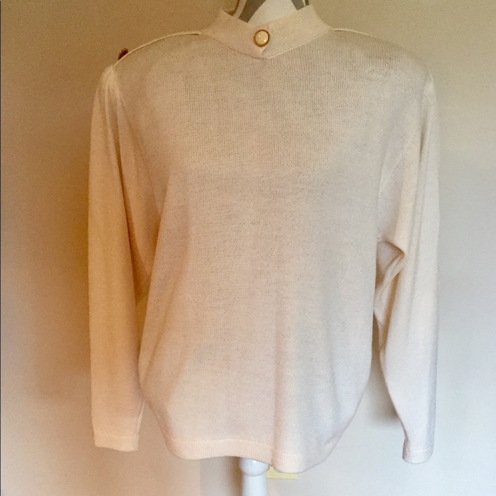 ST. JOHN KNIT LONG SLEEVE SWEATER TOP
